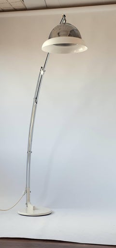Reggiani Height Ajustable Chrome Floor Lamp , 1960s , Italia