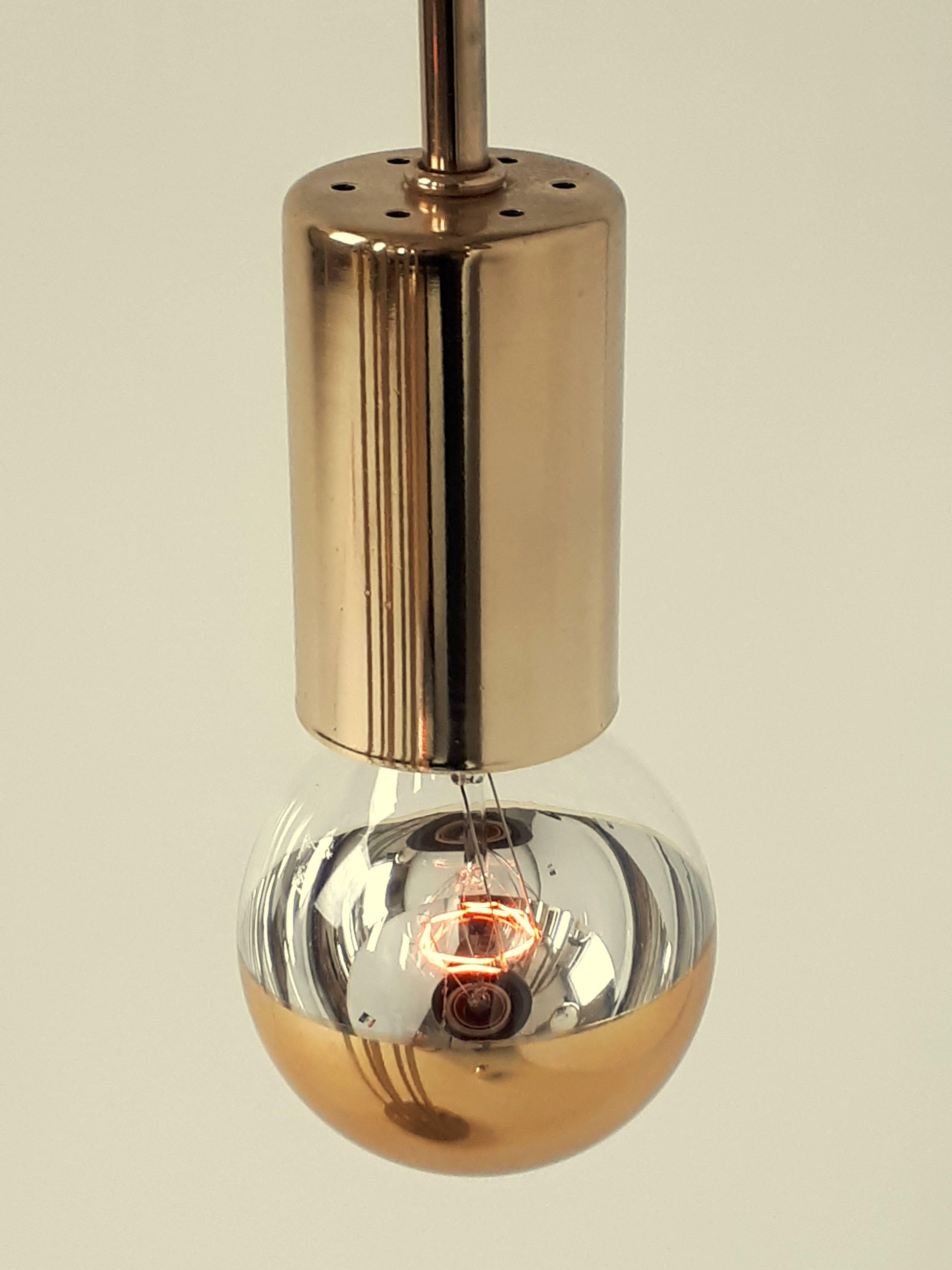 Mid-Century Modern Waterfall Brass-Plated Table Lamp, 1970s, USA