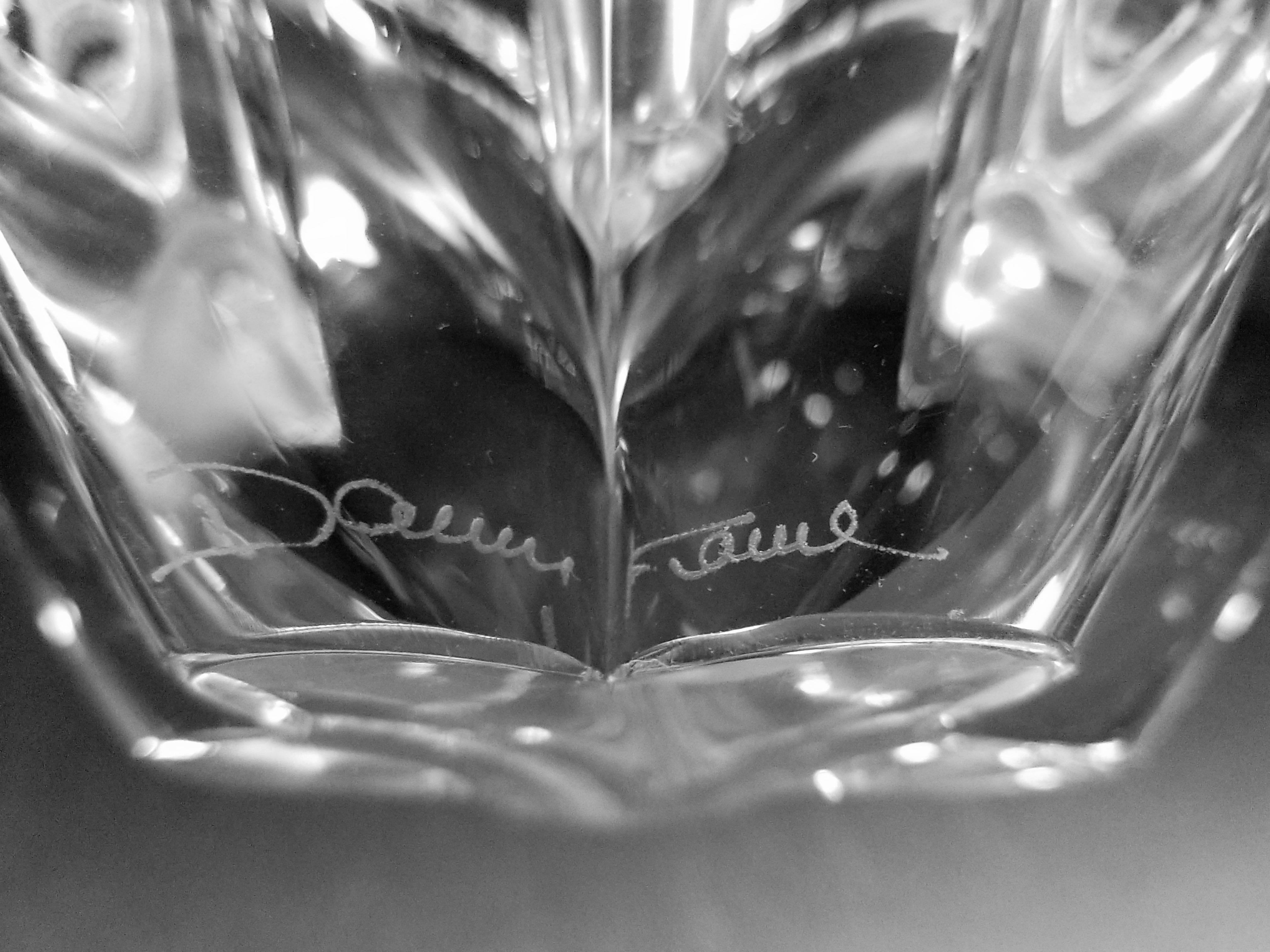 Fin du 20e siècle Paire de bougeoirs en cristal étoilé Daum , 1970 , France en vente