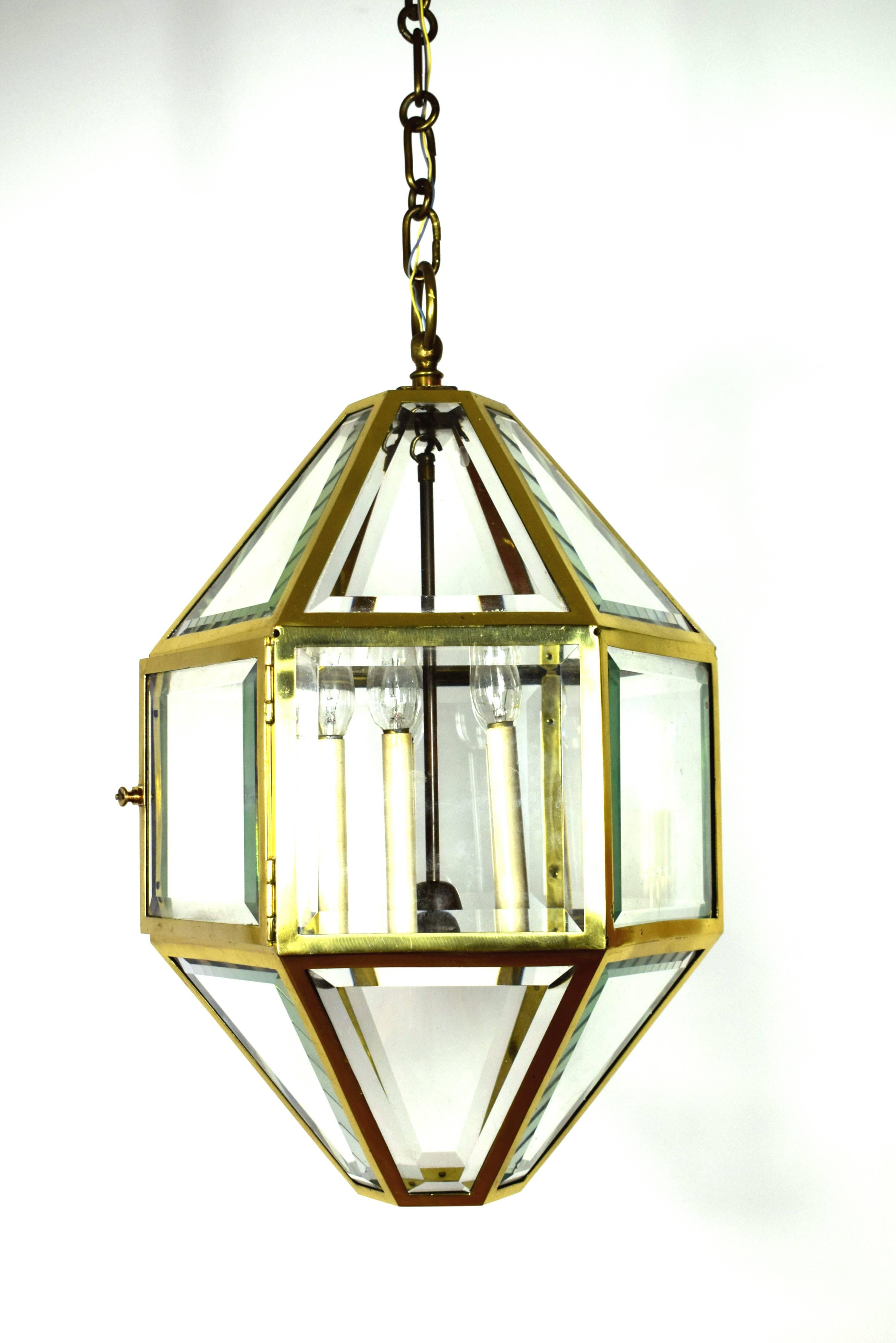 Austrian Very Large Vienna Secession Pendant Lamp by Josef Hoffmann For Sale