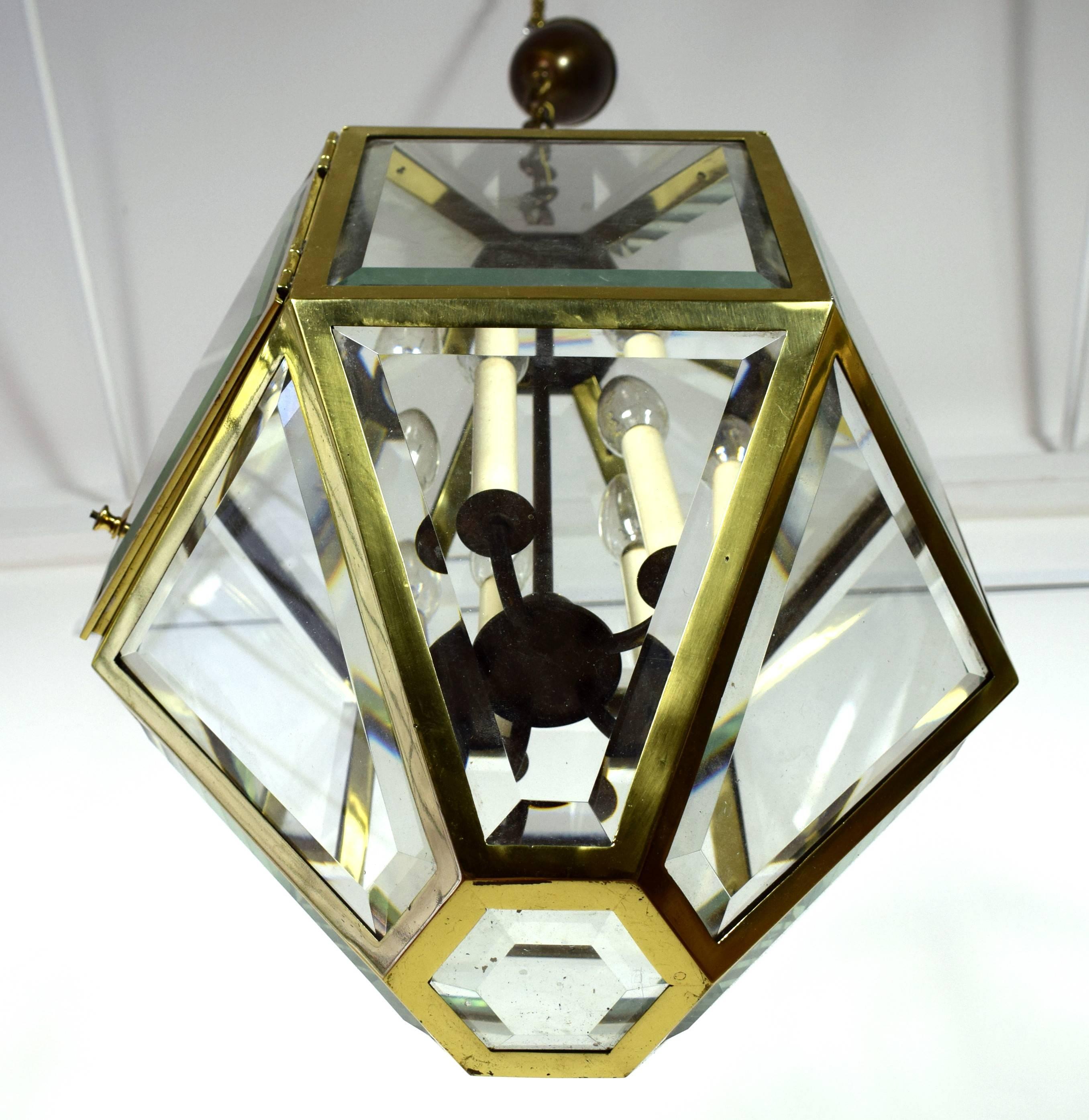 Very Large Vienna Secession Pendant Lamp by Josef Hoffmann In Excellent Condition For Sale In Wien, AT