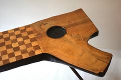 Unique Walnut Tree Trunk Chess Table