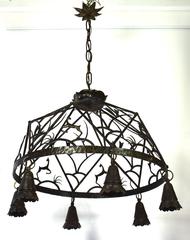Large Austrian Wrought Iron Chandelier