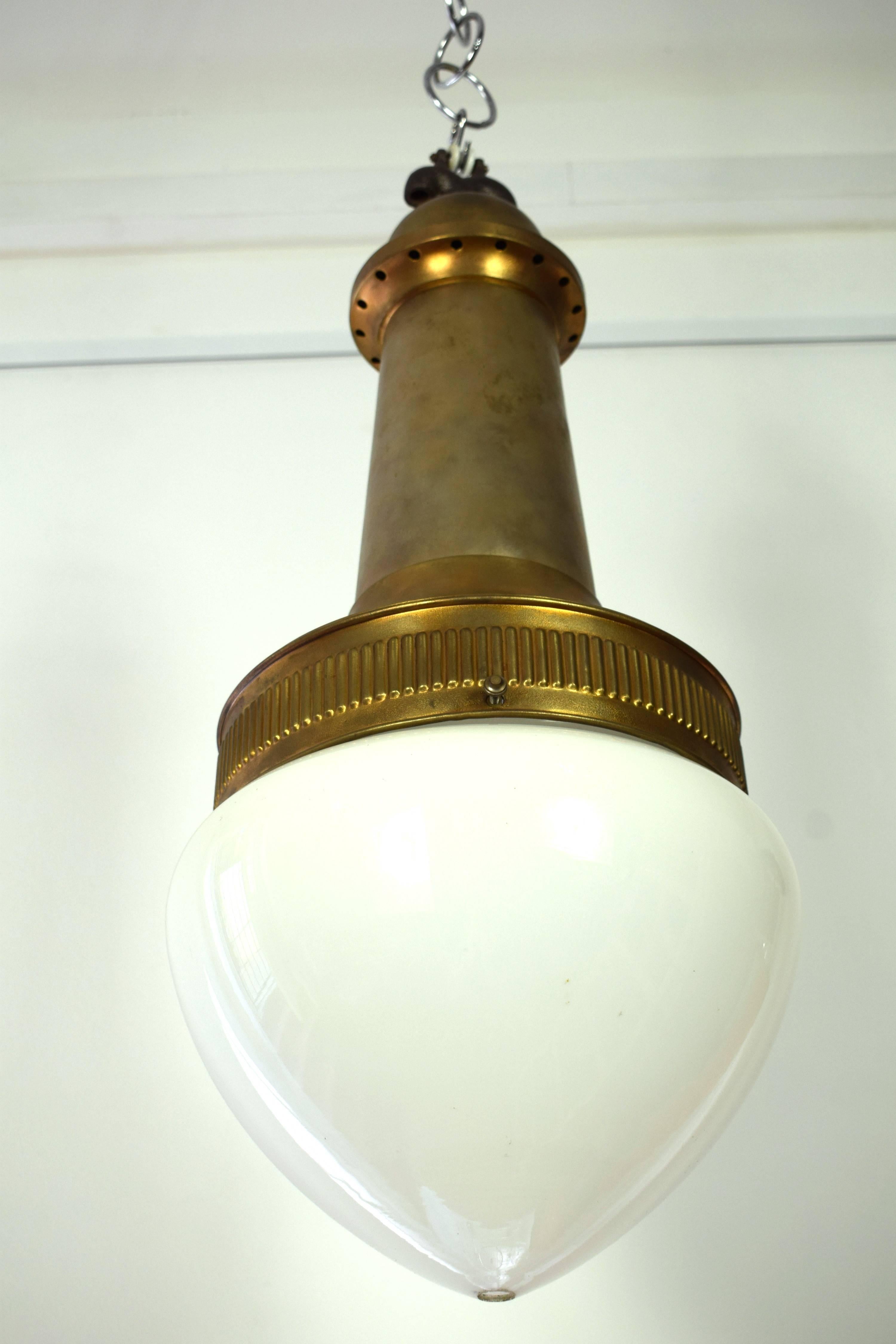 Late 19th Century Otto Wagner Stadtbahn Ceiling Lamp For Sale