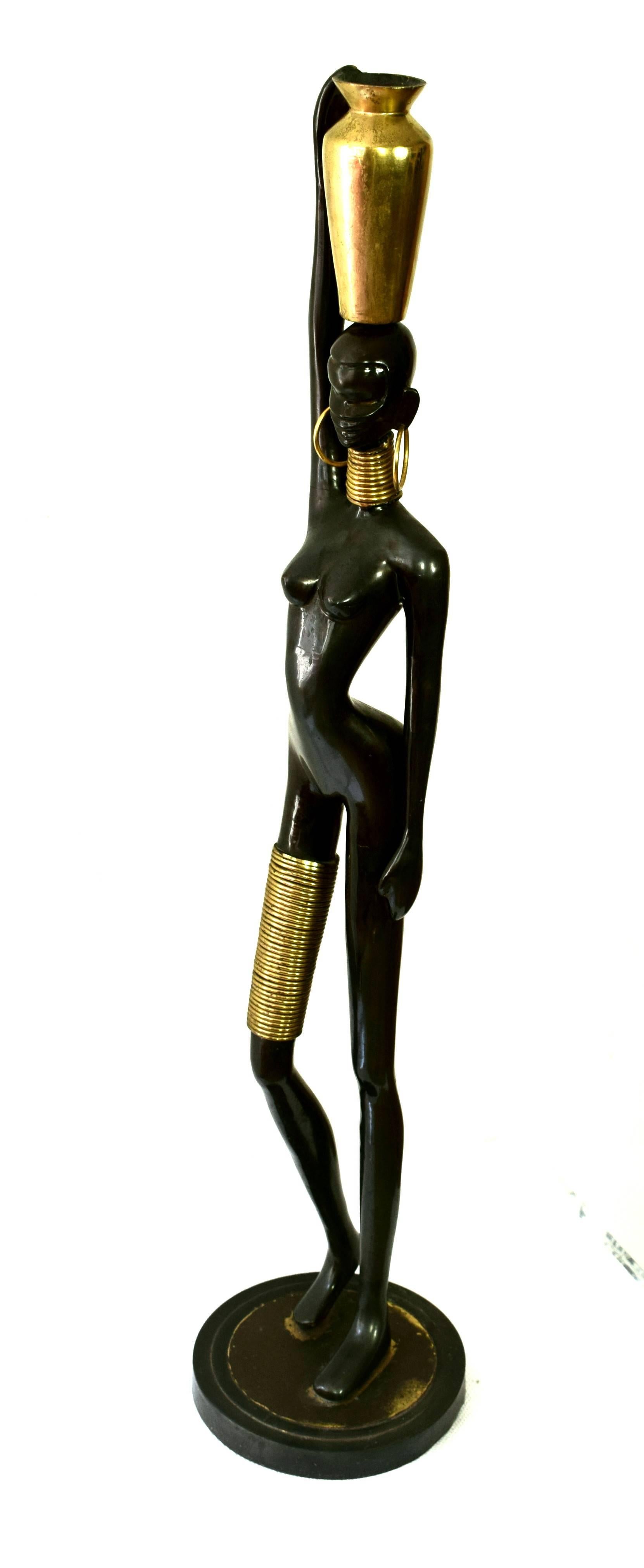 Brass Austrian Bronze Ndebele Sculpture For Sale
