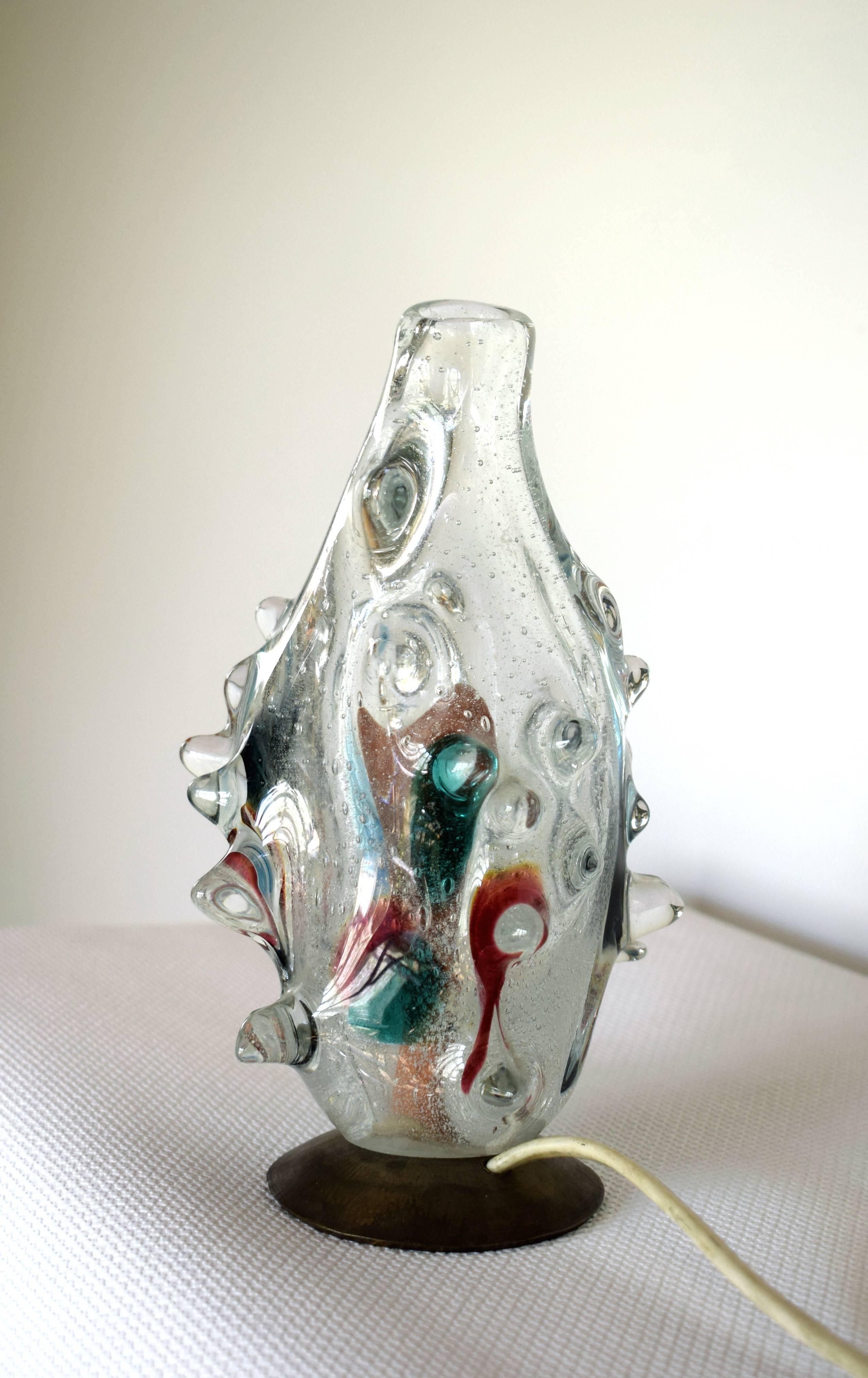 Mid-Century Modern Jindra Beranek - Lobmeyr: Art Glass Table Lamp For Sale