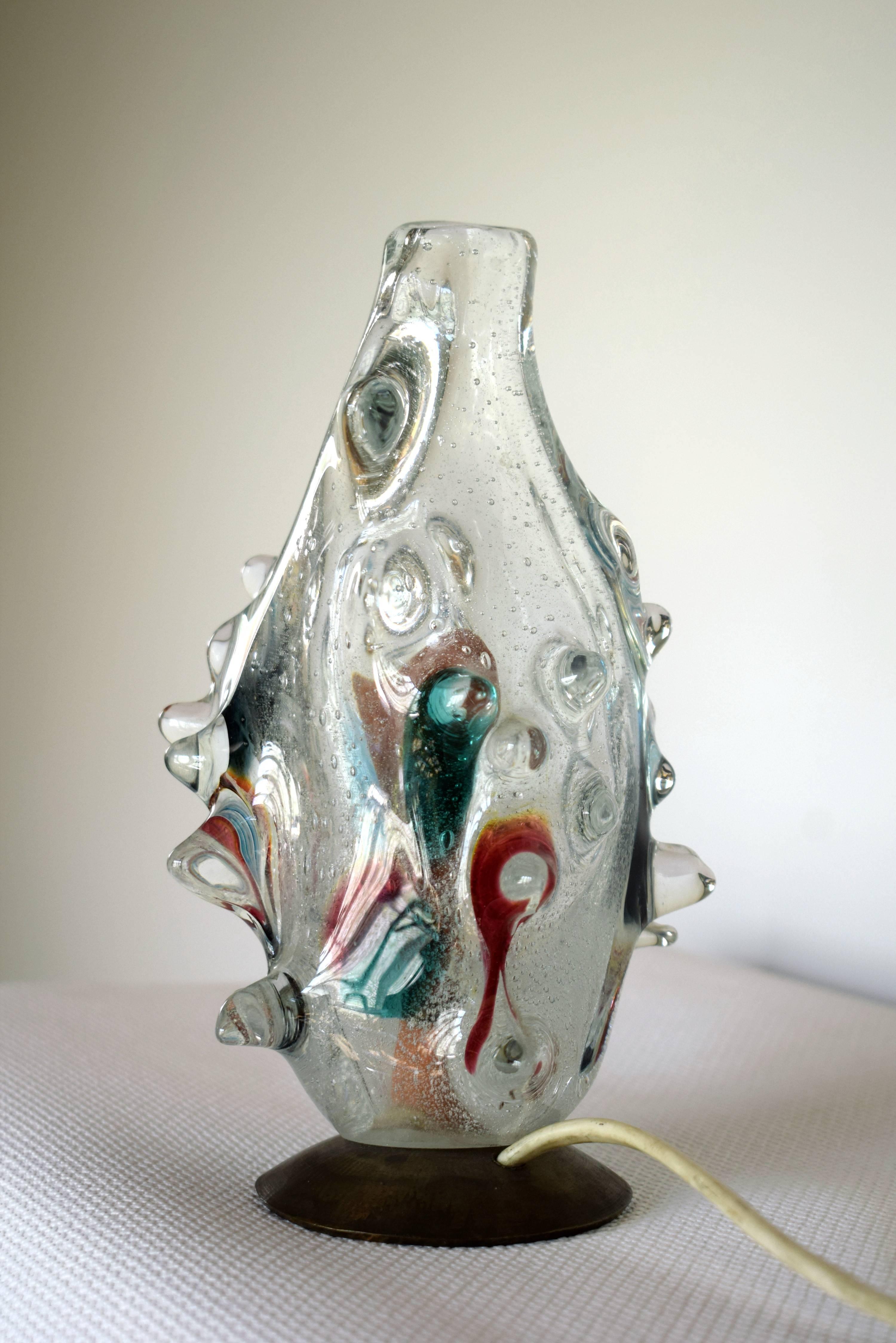 Austrian Jindra Beranek - Lobmeyr: Art Glass Table Lamp For Sale