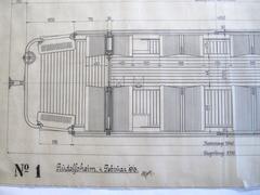 Huge Original Construction Plan Viennese Tramway, 1913