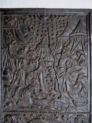 Early 18th Century Front Fireback, Bible 4, Book of Mose