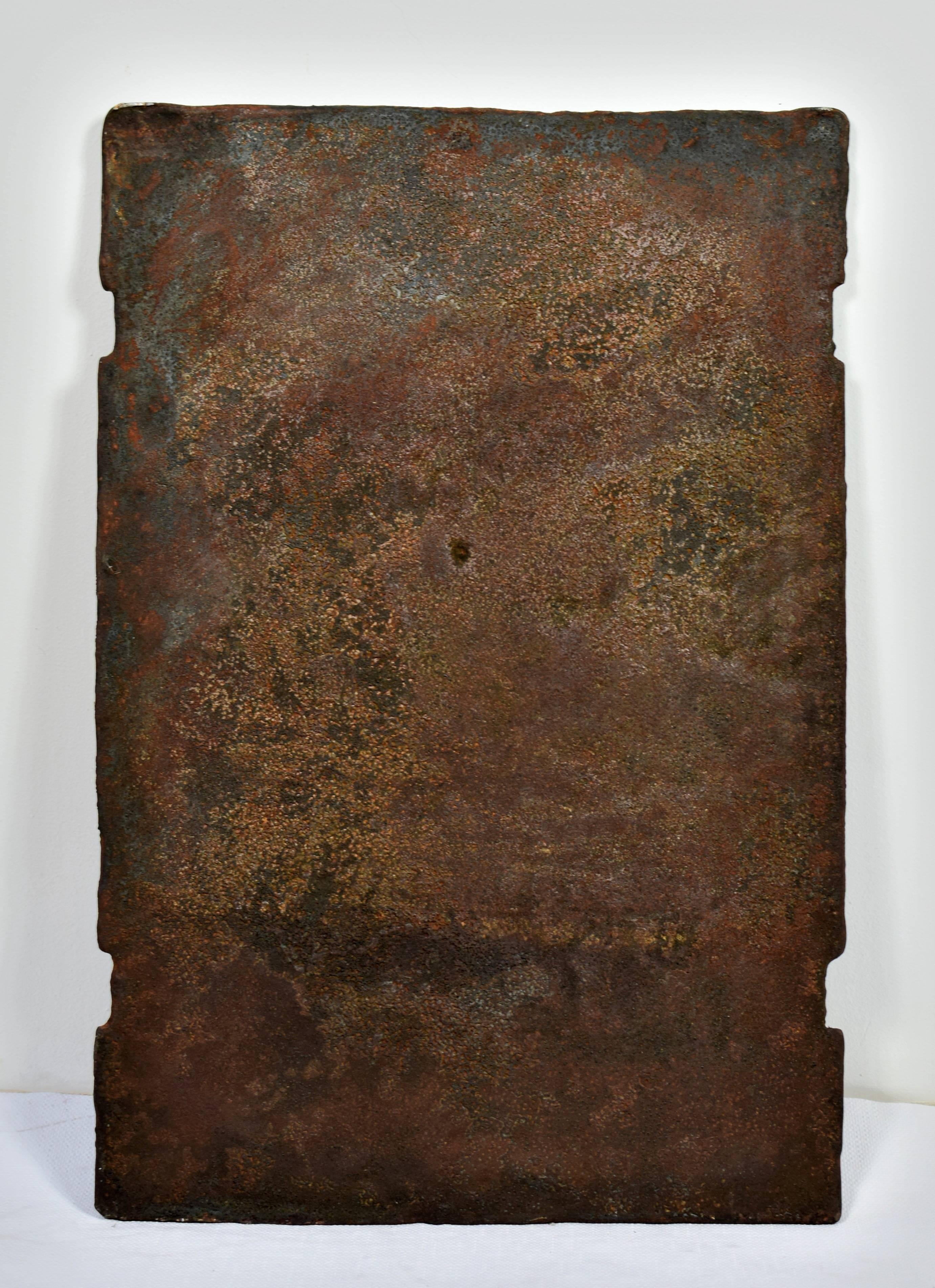Cast Early 18th Century Front Fireback, Bible 4, Book of Mose For Sale