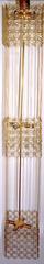 Large Austrian Three-Tier Gilded Metal and Crystal Chandelier