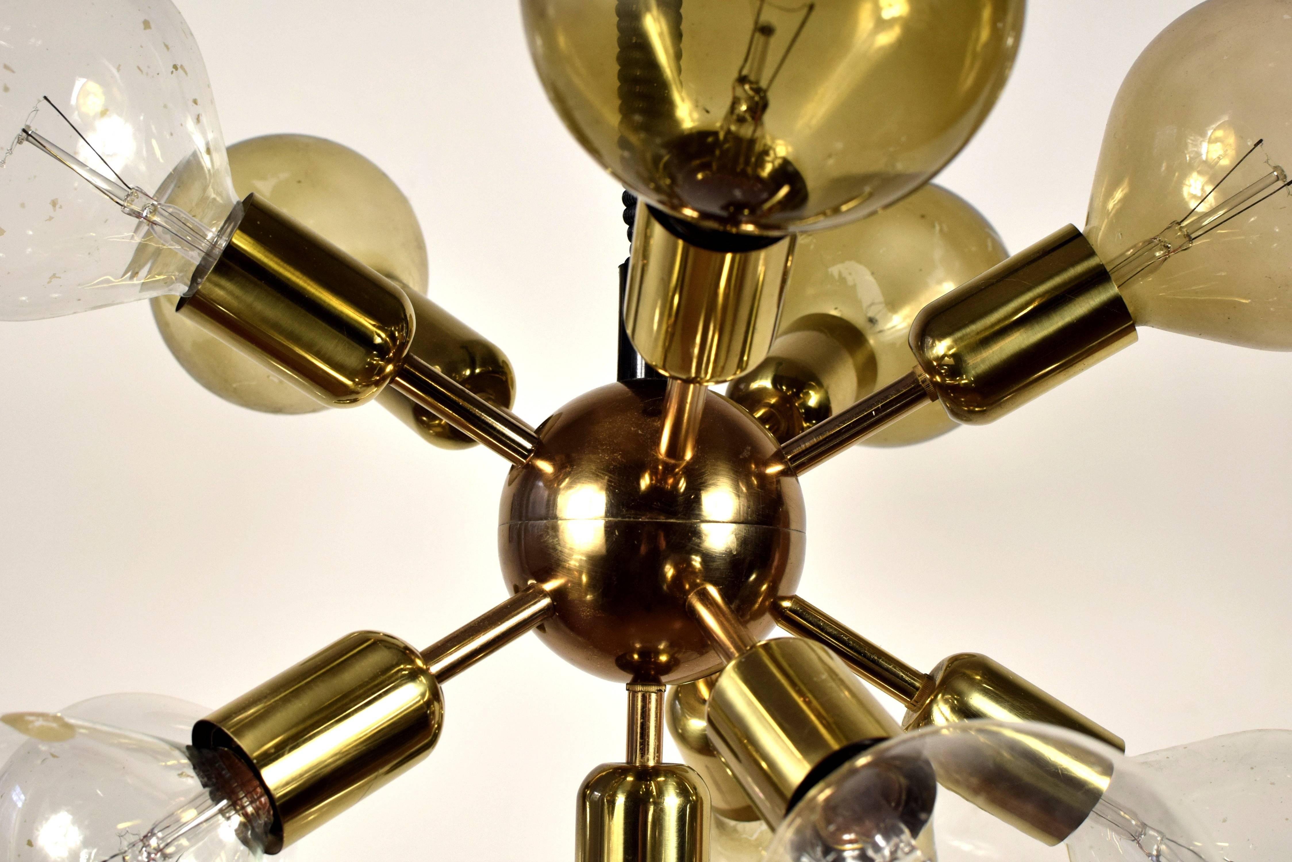 Mid-Century Modern Large Italian, 1960s Sputnik Chandelier For Sale