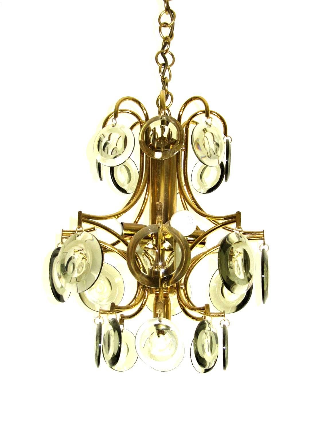 Late 20th Century 1970s Italian Chandelier For Sale