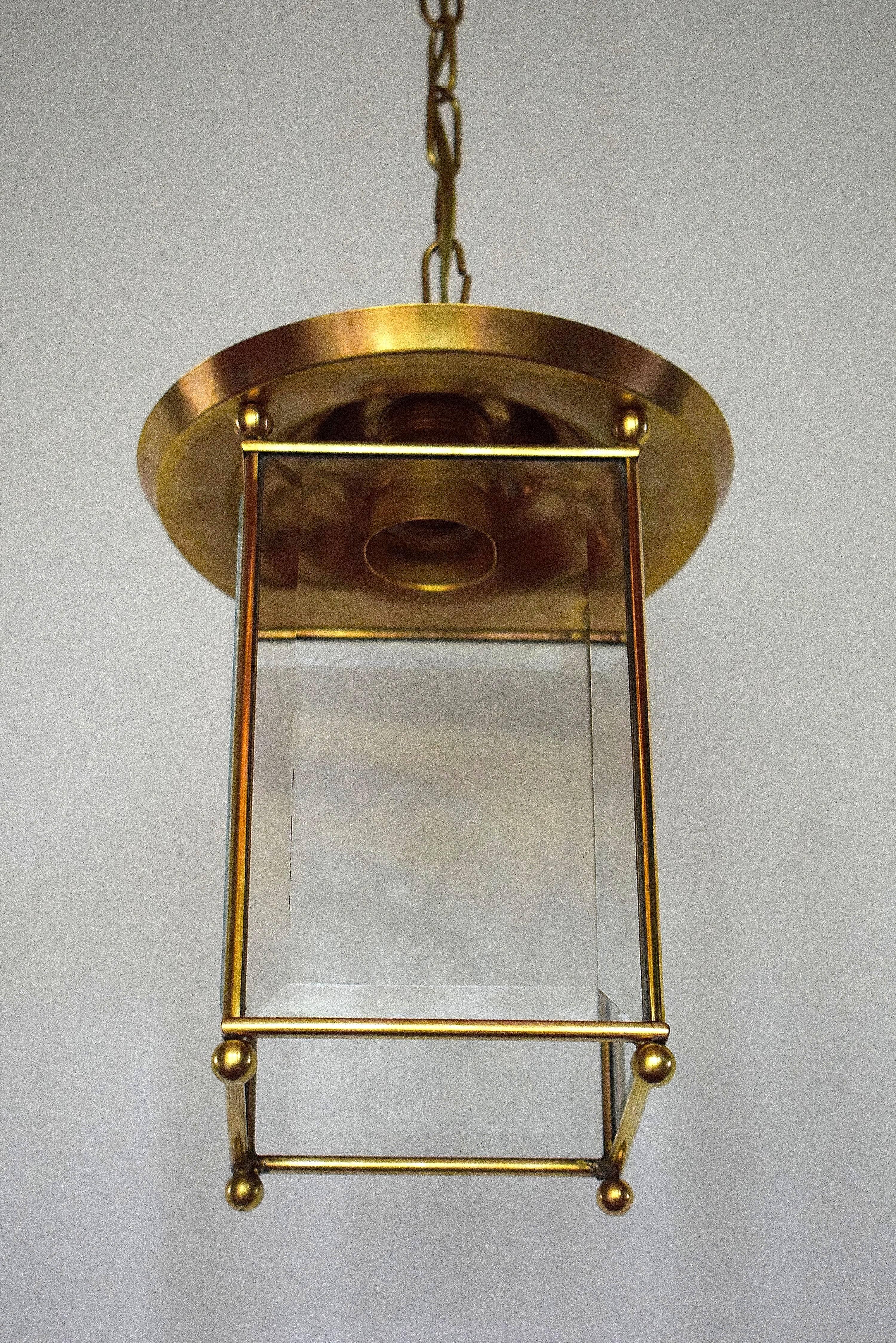 Brass Original Josef Hoffmann Ceiling Lamp For Sale