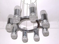 Very Large Massive Austrian Ceiling Lamp, 16 Flame
