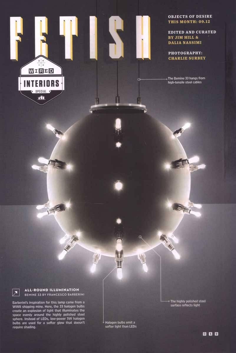 Kronleuchter Lampe Hängeleuchte Sputnik Sphäre Spiegel Stahl Sammlerstück Design Italien im Zustand „Neu“ im Angebot in Ancona, Marche