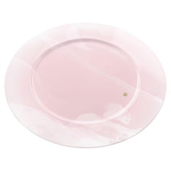Charger Plate Platters Serveware Set of 6 Pink Onyx Marble Handmade Collectible