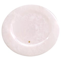 Charger Plate Platters Serveware Set of 4 Pink Onyx Marble Handmade Collectible