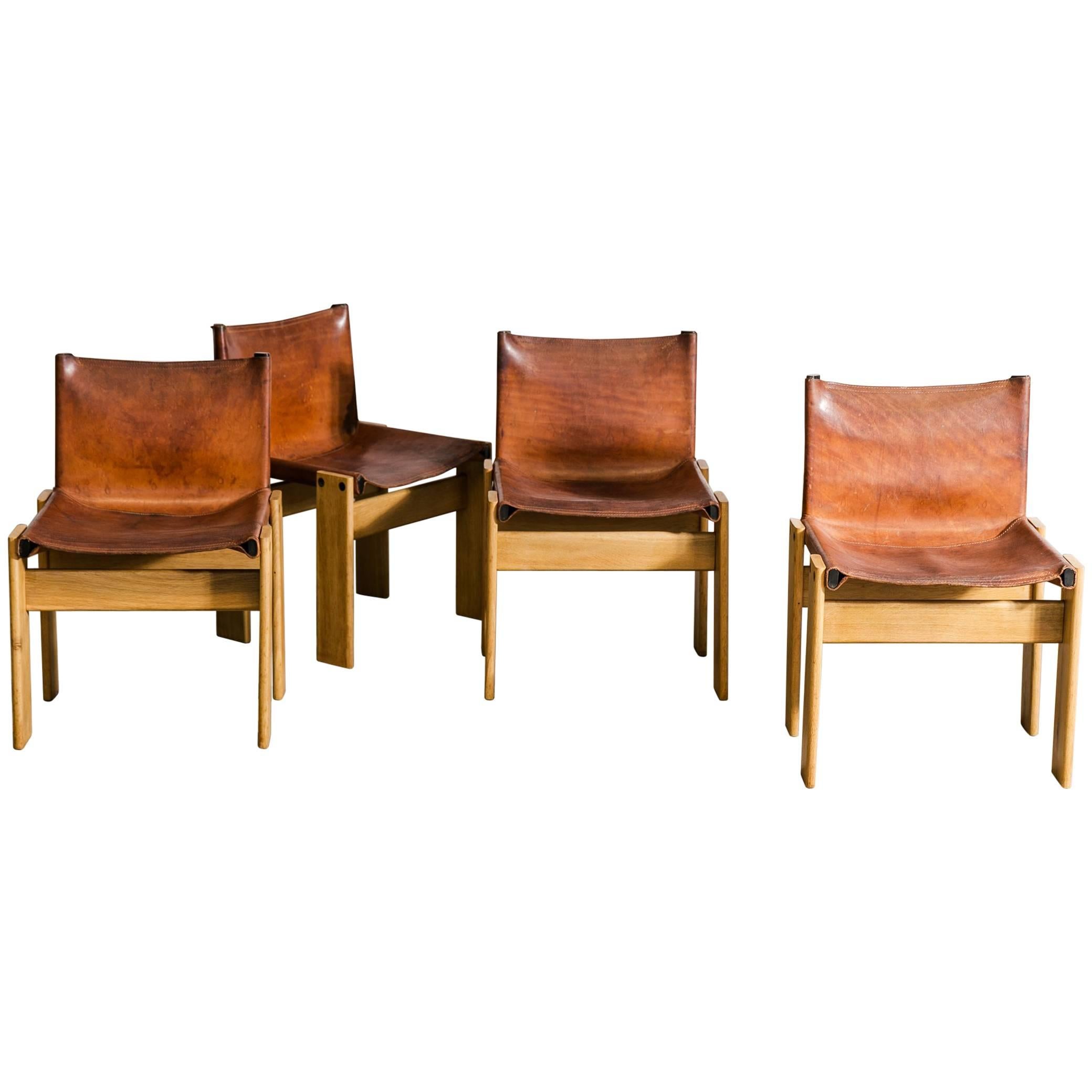Set of Four Afra & Tobia Scarpa "Monk" Chair