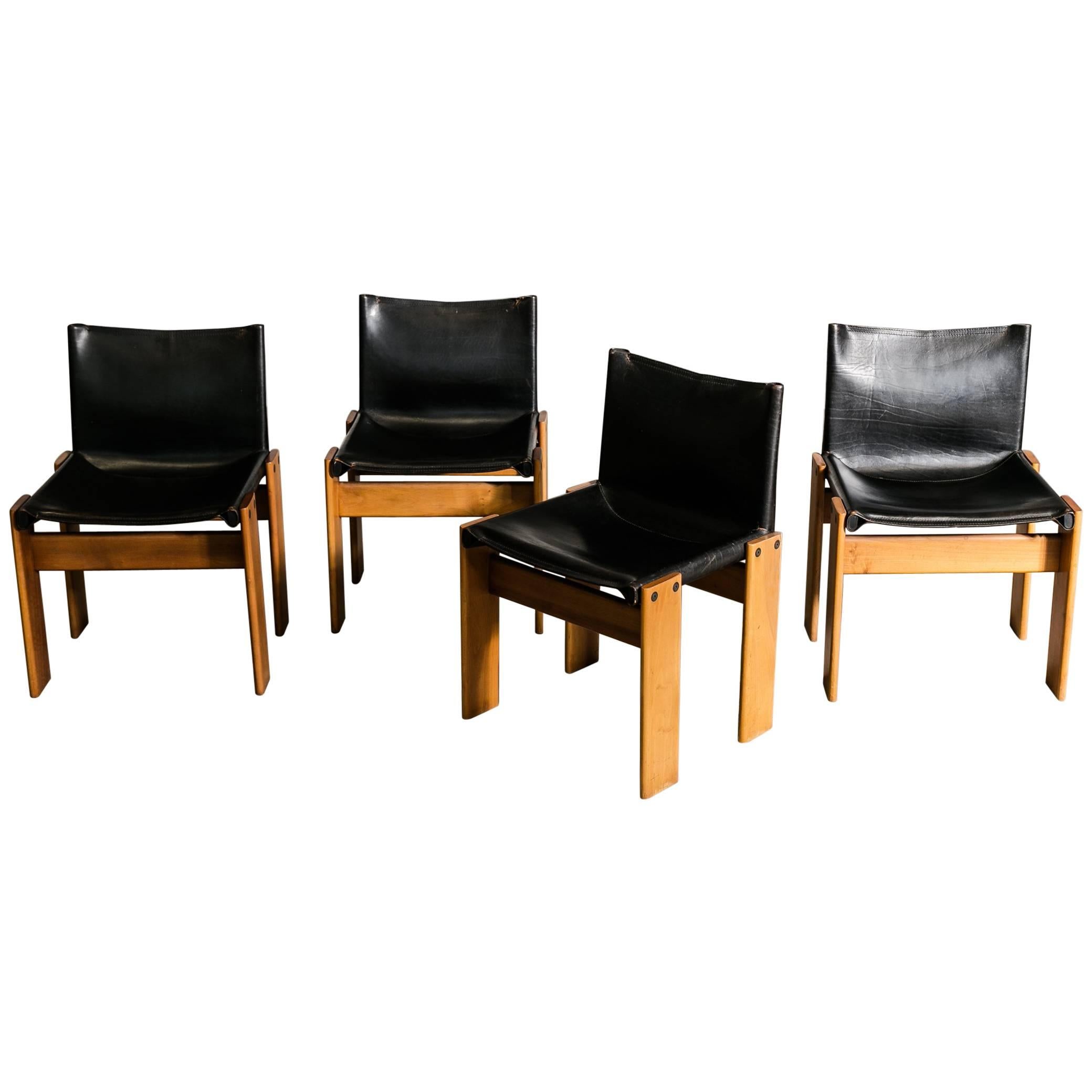 Set of Four Afra & Tobia Scarpa "Monk" Chairs