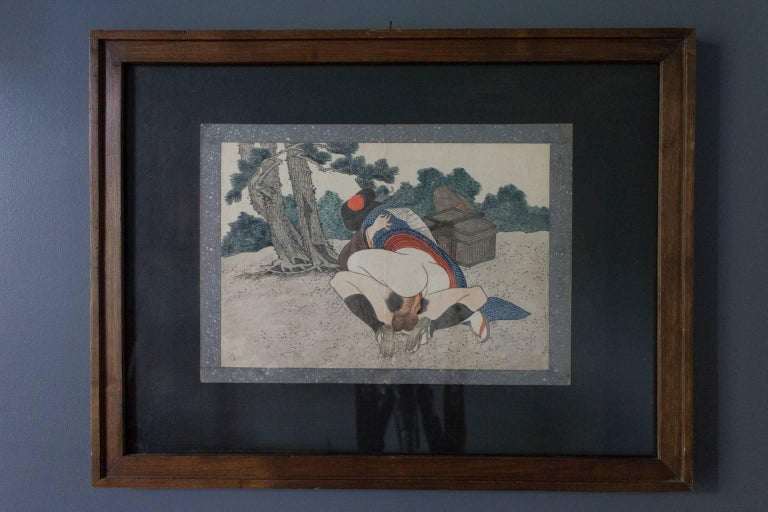 Original And Framed Shunga Prints By Kitagawa Utamaro At