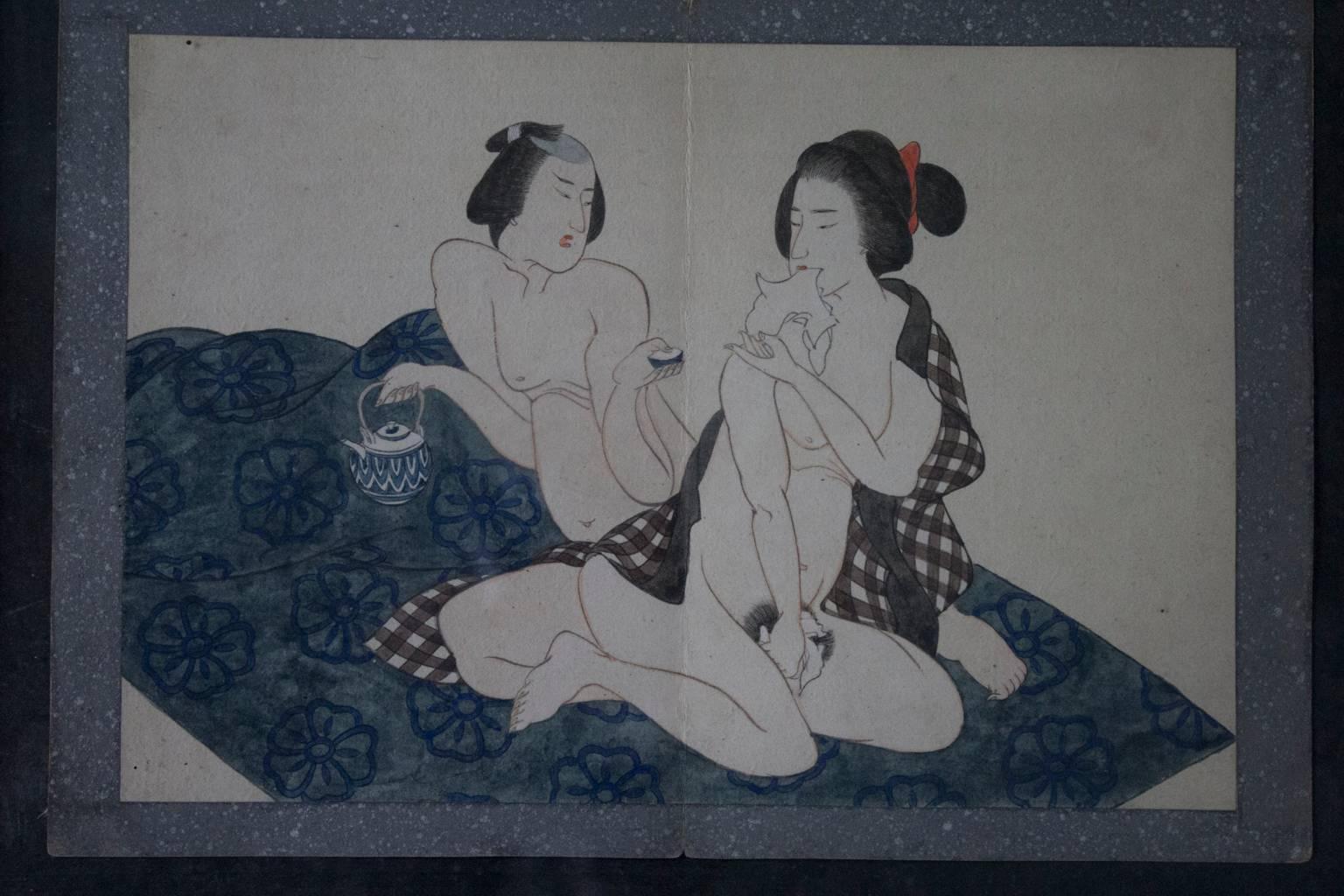 Shunga was heavily influenced by illustrations in Chinese medicine manuals beginning in the Muromachi era (1336-1573). Zhou Fang, a great Tang-dynasty Chinese erotic painter, is also thought to have been influential. He, like many erotic artists of