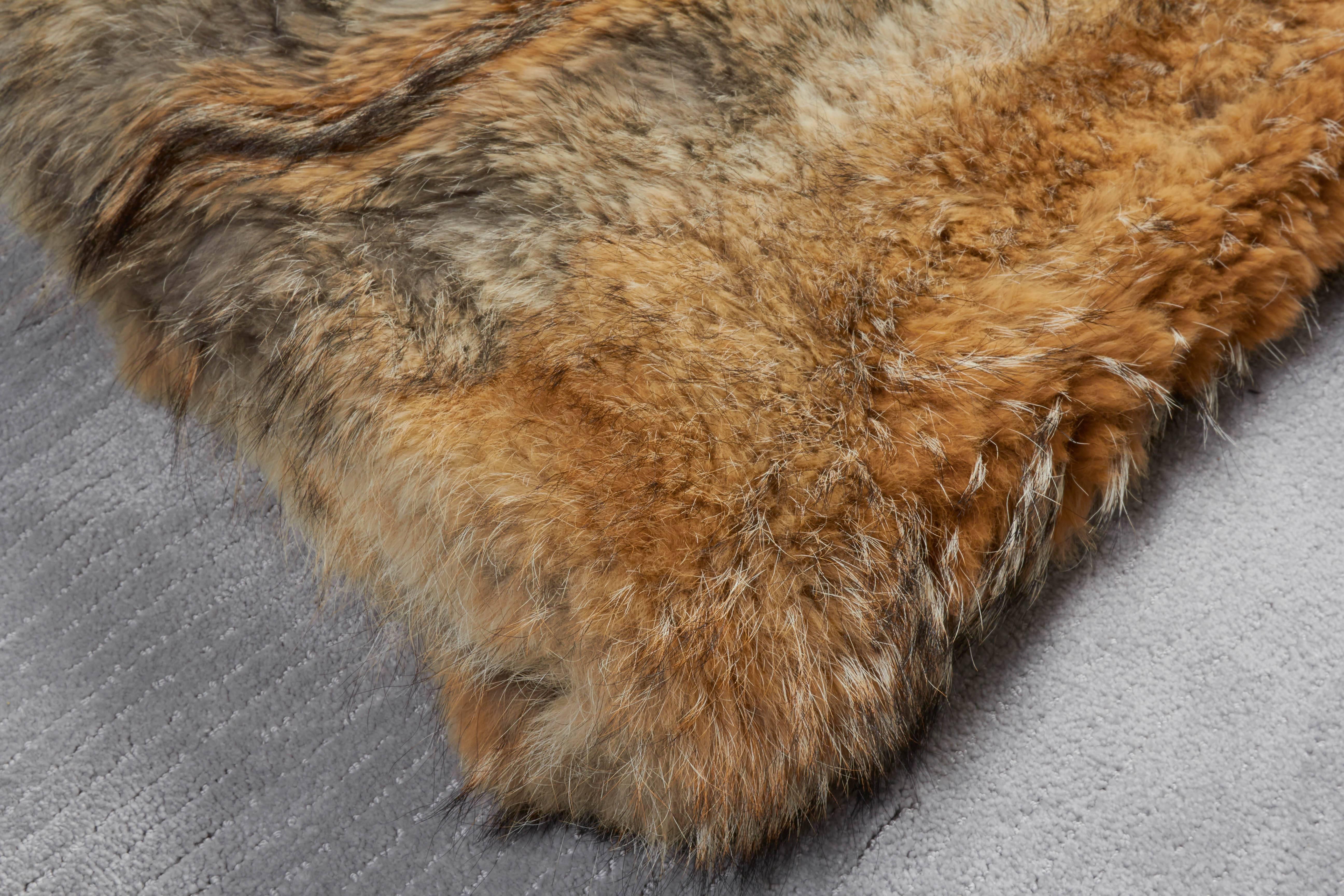 Coyote Fur Blanket or Rug In Excellent Condition In New York, NY