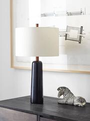 Lámpara de mesa de arce ebonizado y cerezo, Delhi I