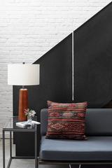 Turned Cherry and Navy-Dyed Ash Table Lamp, Delhi II