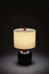 Lámpara de mesilla de noche de arce ebonizado y cerezo, Marty I