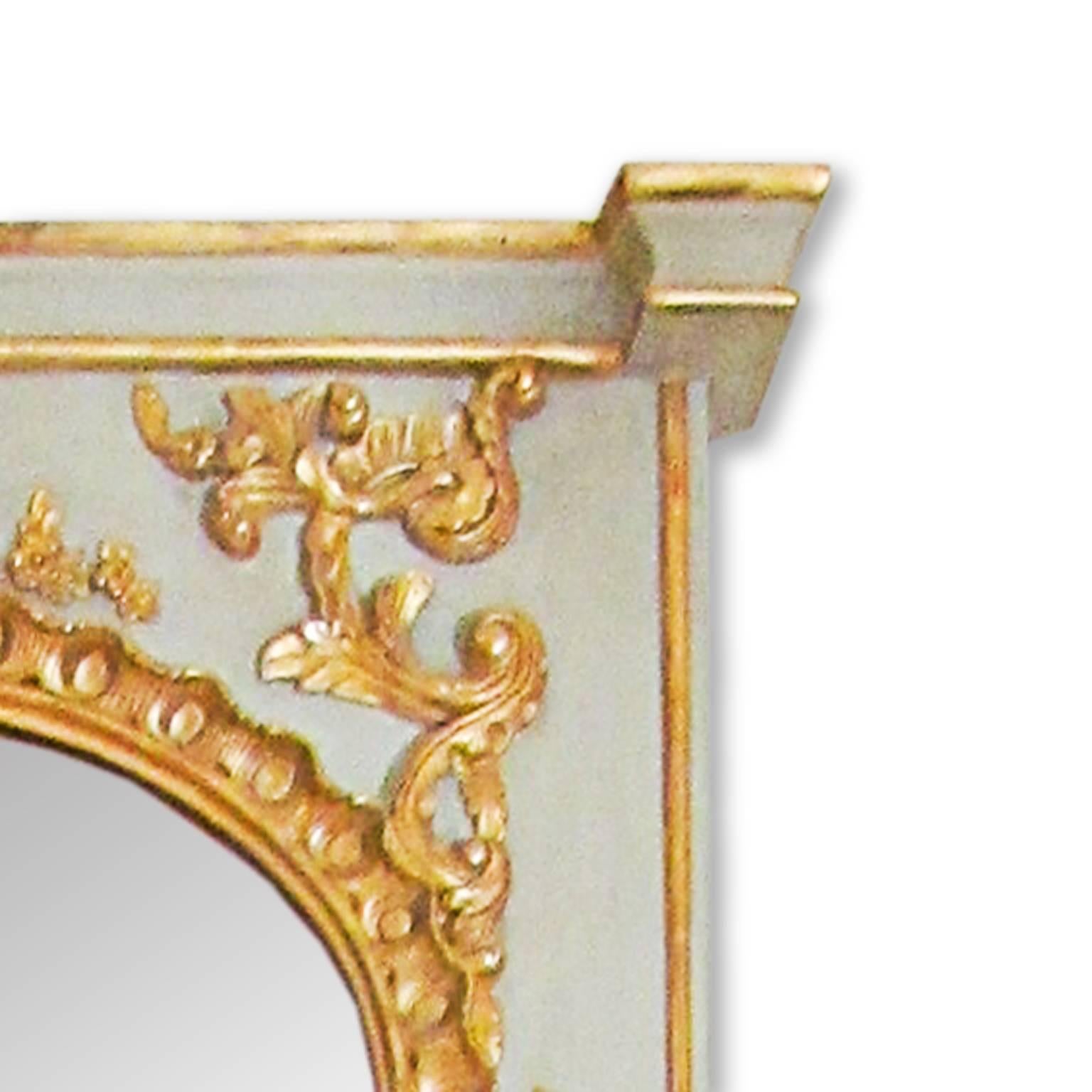 French Louis XV Style Painted and Gilt Trumeau