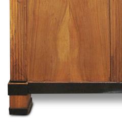 Period Biedermeier Cherry and Ebonized Armoire