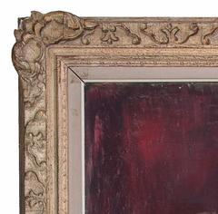 Peinture à l'huile originale sur panneau de Yetty intitulée « Joueur de piano ».