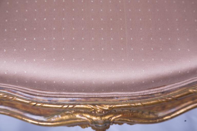 Set of Six 19th Century French Carved and Gilt Upholstered Side Chairs ...