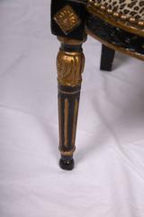 19th Century Italian Neoclassical Ebonized and Parcel-Gilt Armchairs