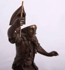 19th Century French Figural Bronze and Gilt Inkstand