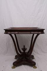 Pair of Late 19th Century Galleried Side Tables with Marble Inset