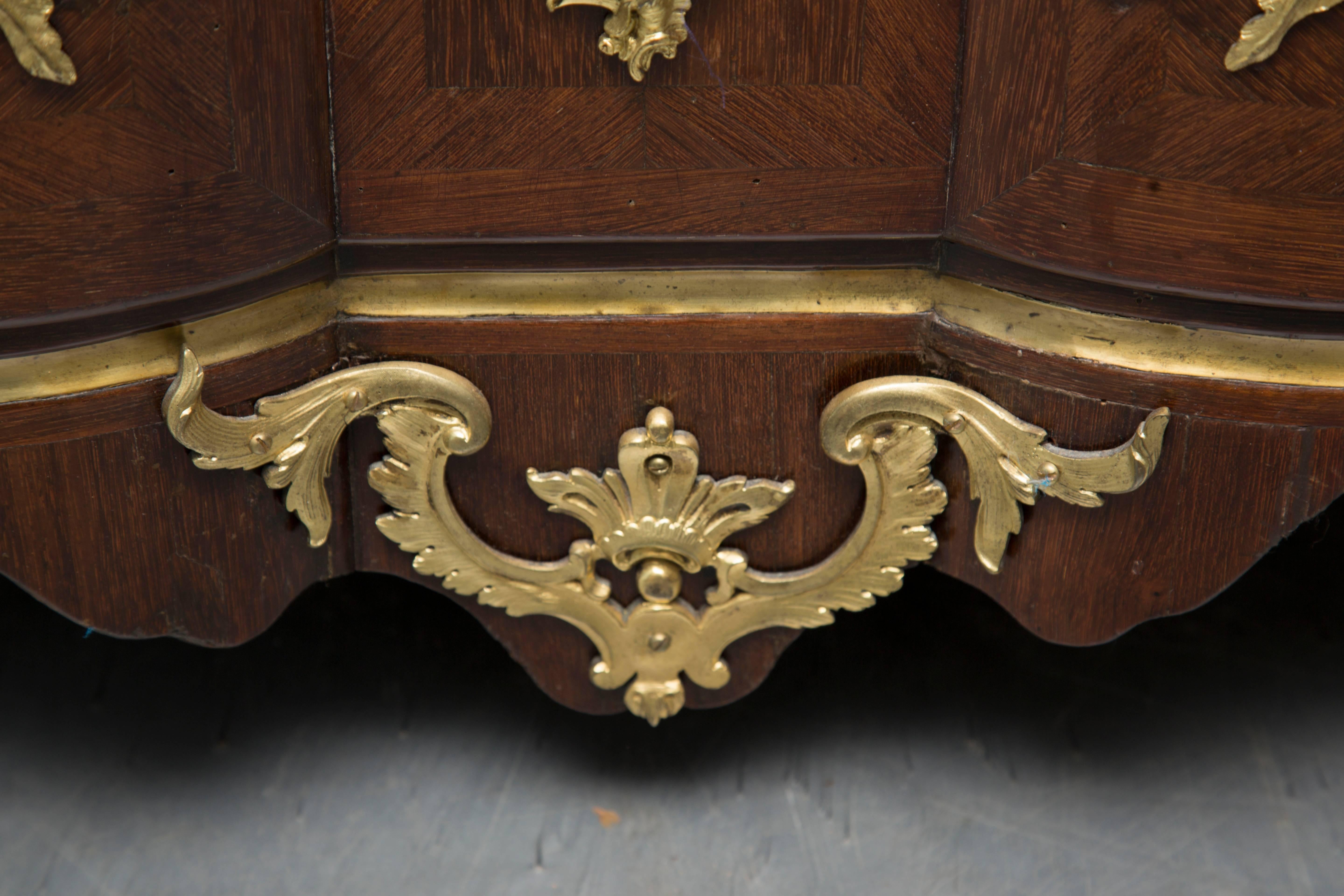 Marble 18th Century French Louis XV Kingwood Commode