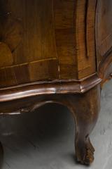 19th Century Pair of Italian Rococo Style Walnut Commodes