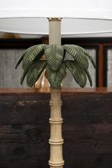 Polychromed Tole Palm Tree Floor Lamp