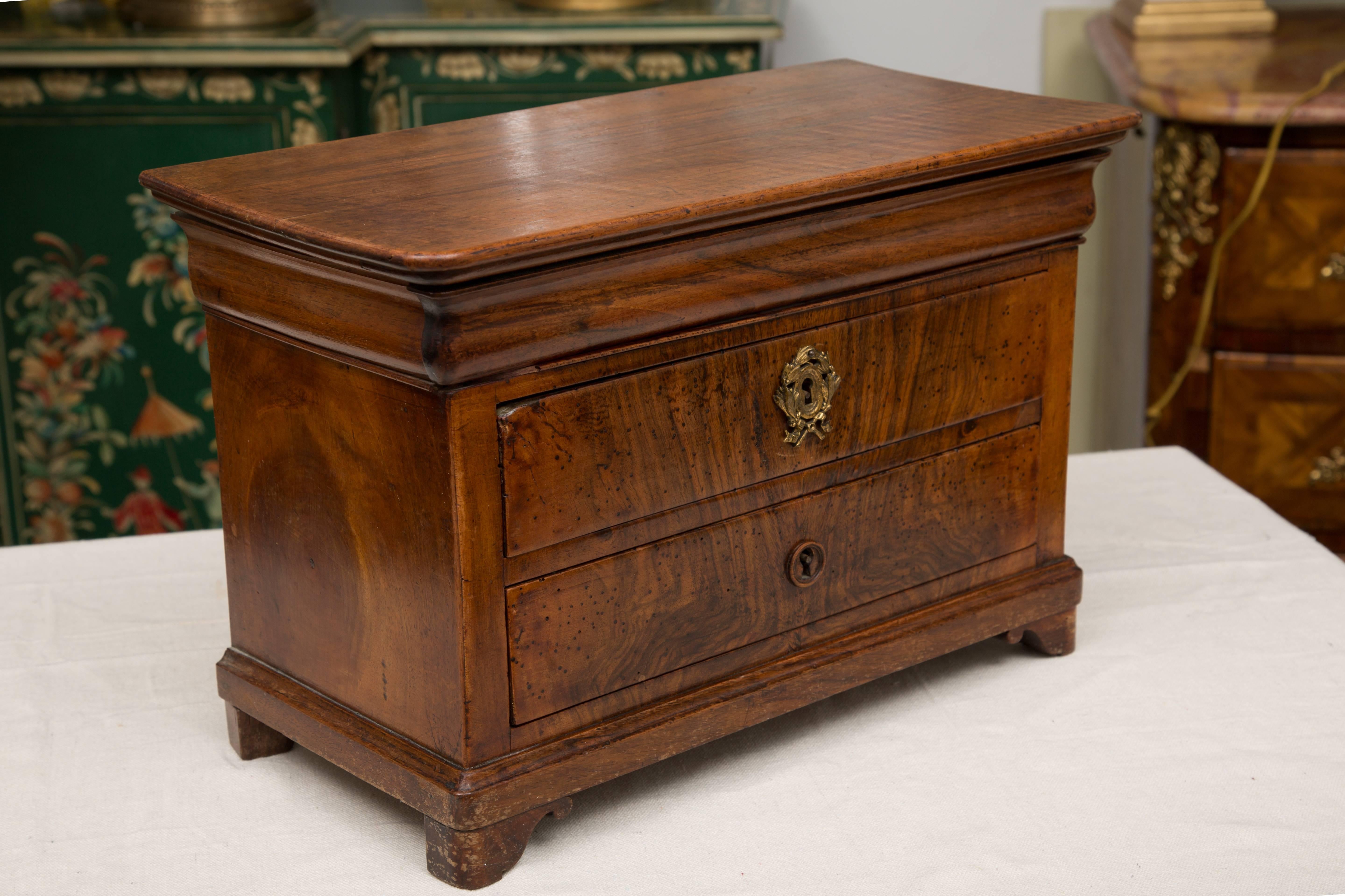 French, Louis Philippe Walnut Speciman Commode For Sale 5