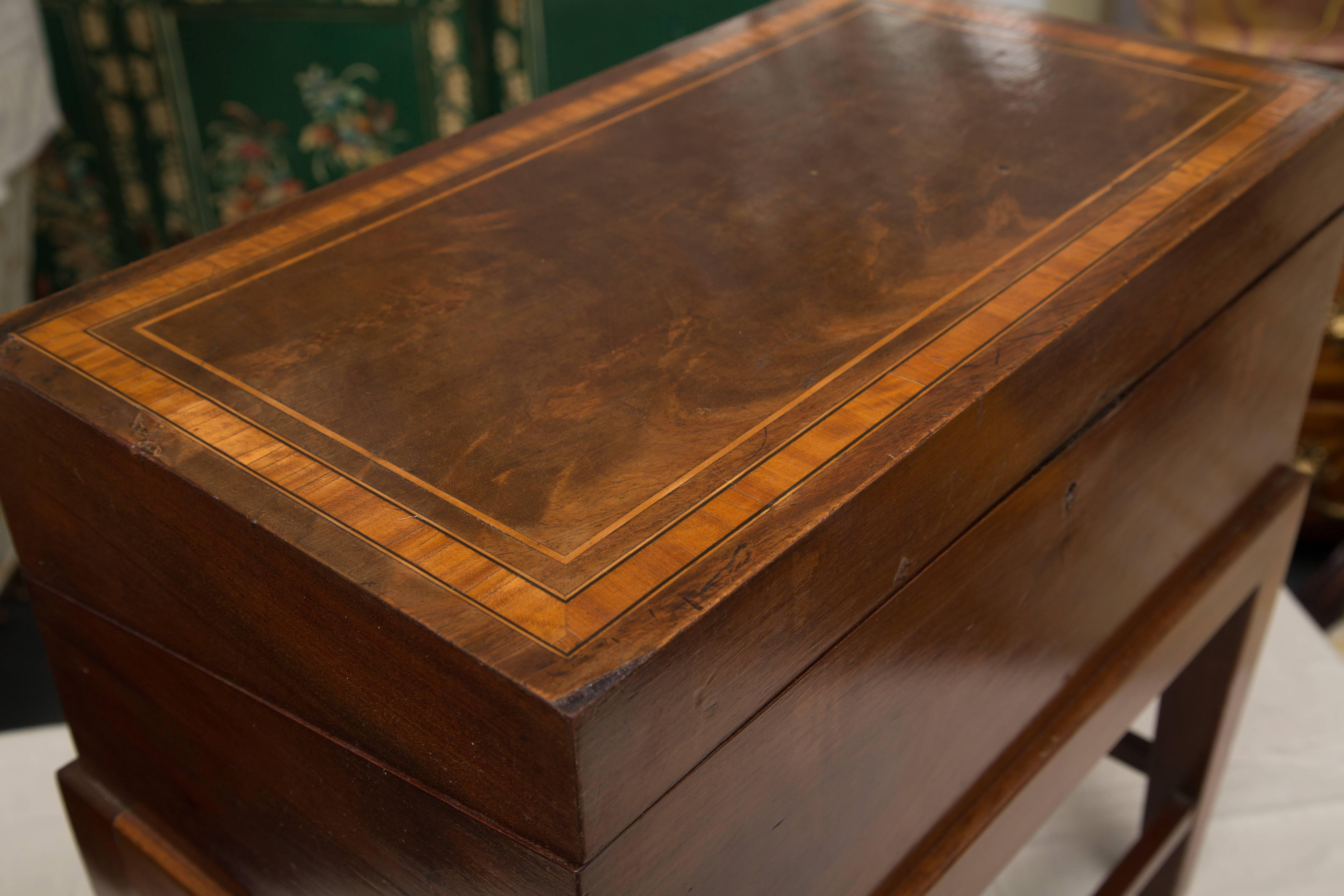 19th Century Mahogany Lap Desk on Later Stand 1