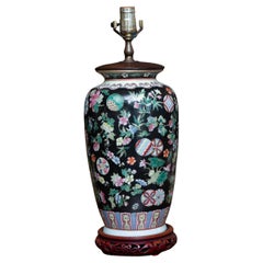 Vaso Famille Noir come lampada da tavolo