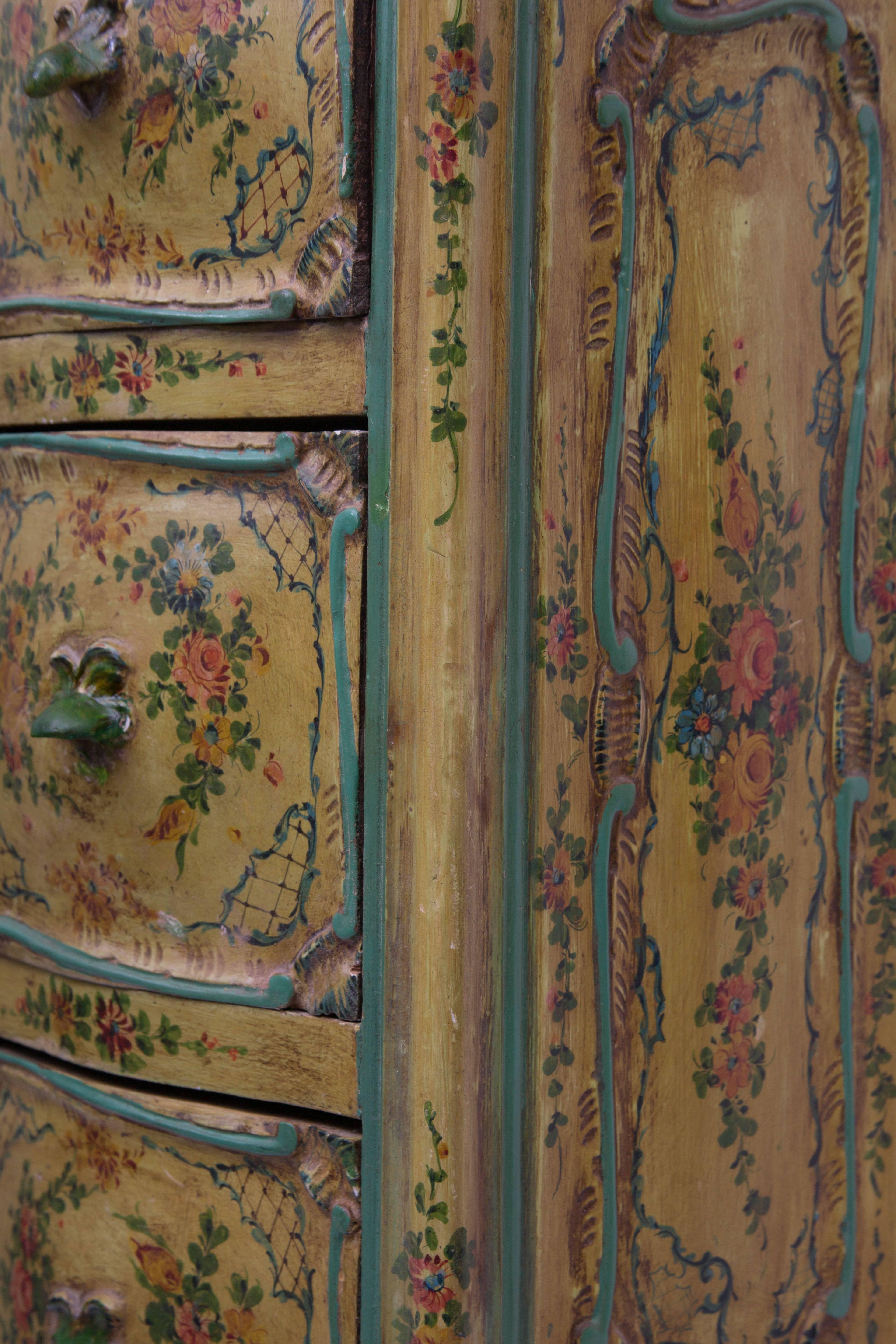 Late 19th Century Pair of 19th Century Painted Venetian Lingerie Chests