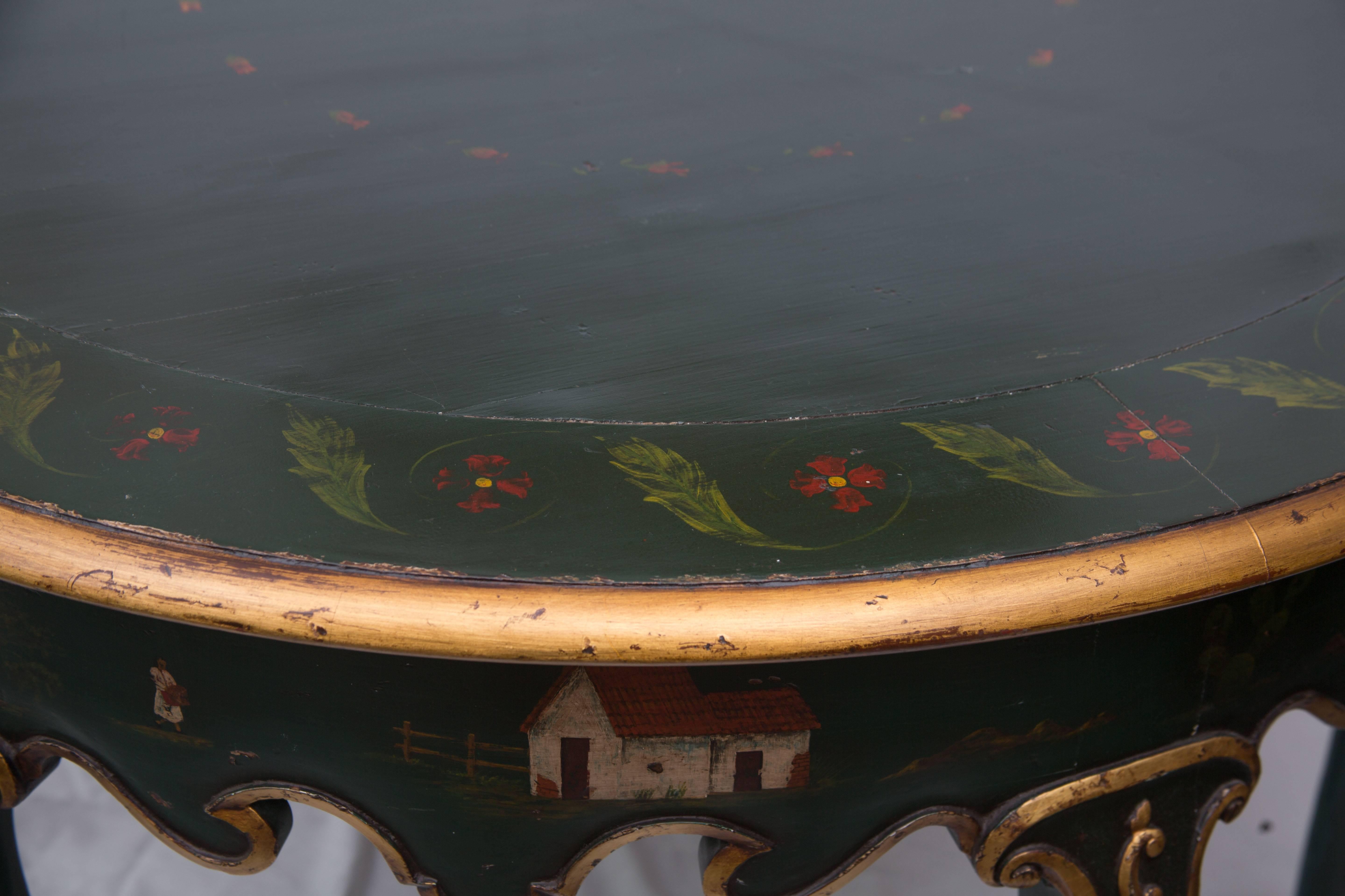 19th Century Northern Italian Painted Center Table In Good Condition In WEST PALM BEACH, FL