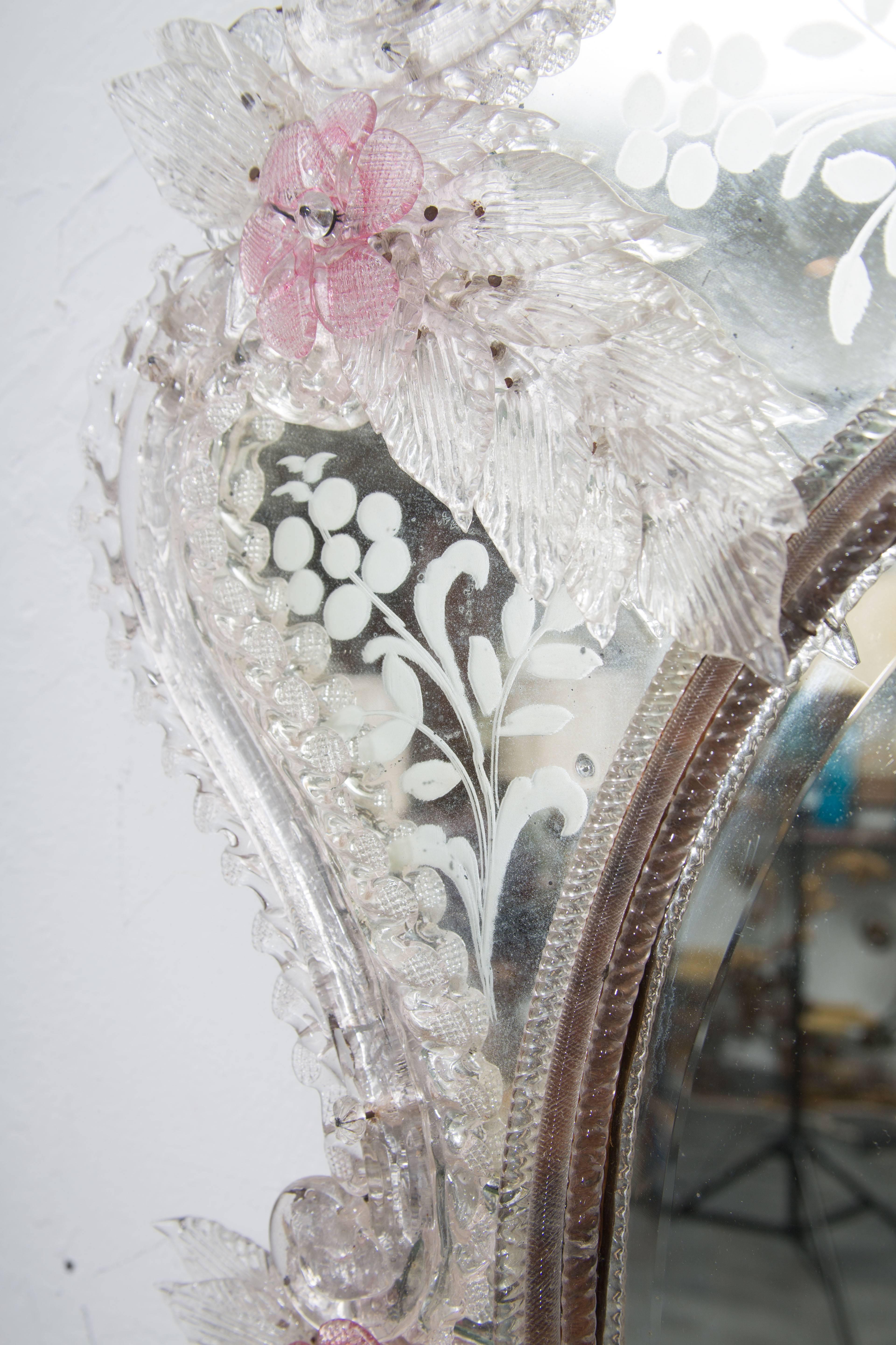 Italian 19th Century Rococo Style Venetian Mirror