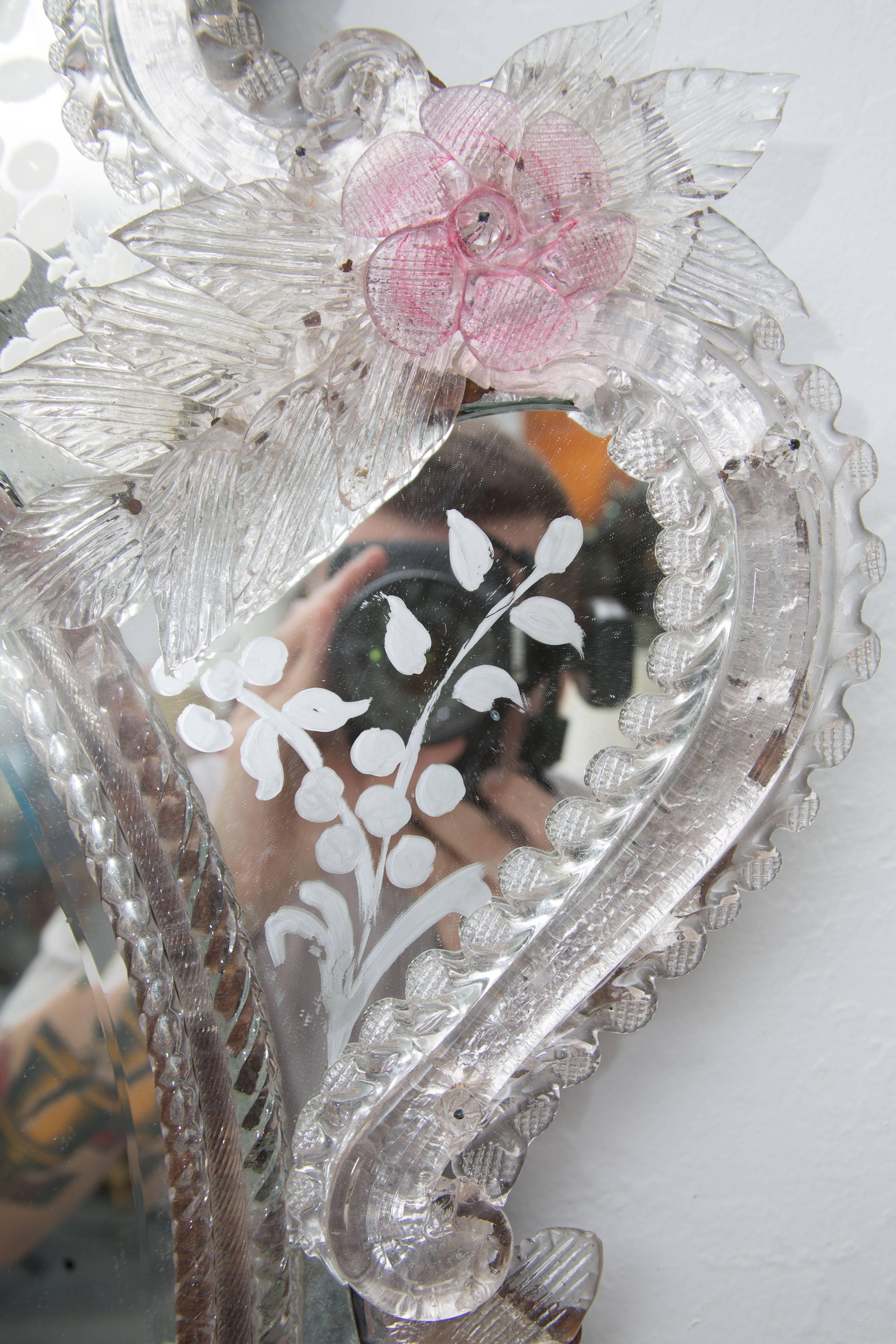 19th Century Rococo Style Venetian Mirror In Good Condition In WEST PALM BEACH, FL