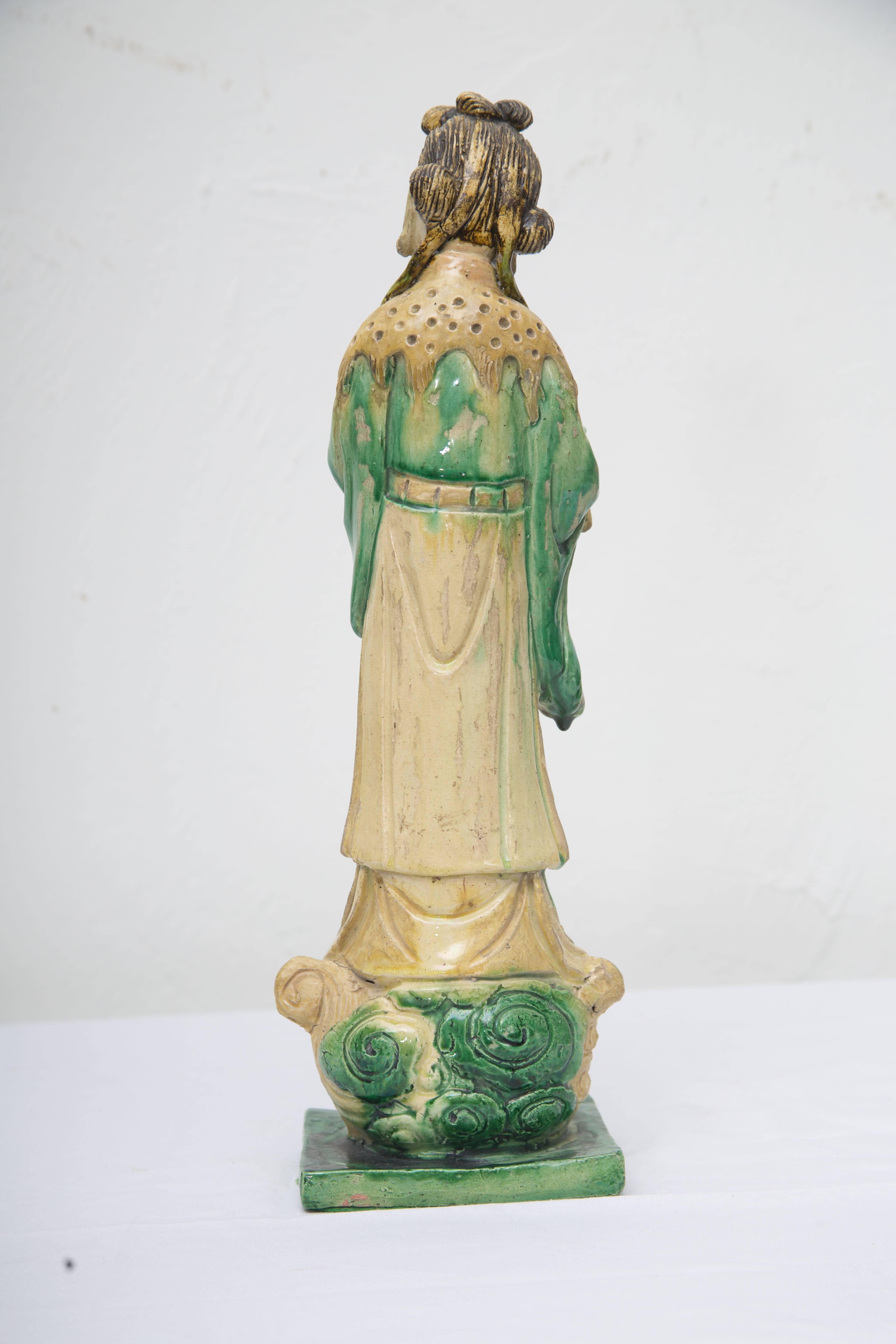 Other Chinese Clay and Glazed Figure of Woman