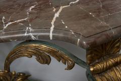 19th Century Verdi Green and Parcel Gilt Iron Console
