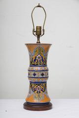 19th Century Pair of Moroccan Trumpet Vases as Lamps